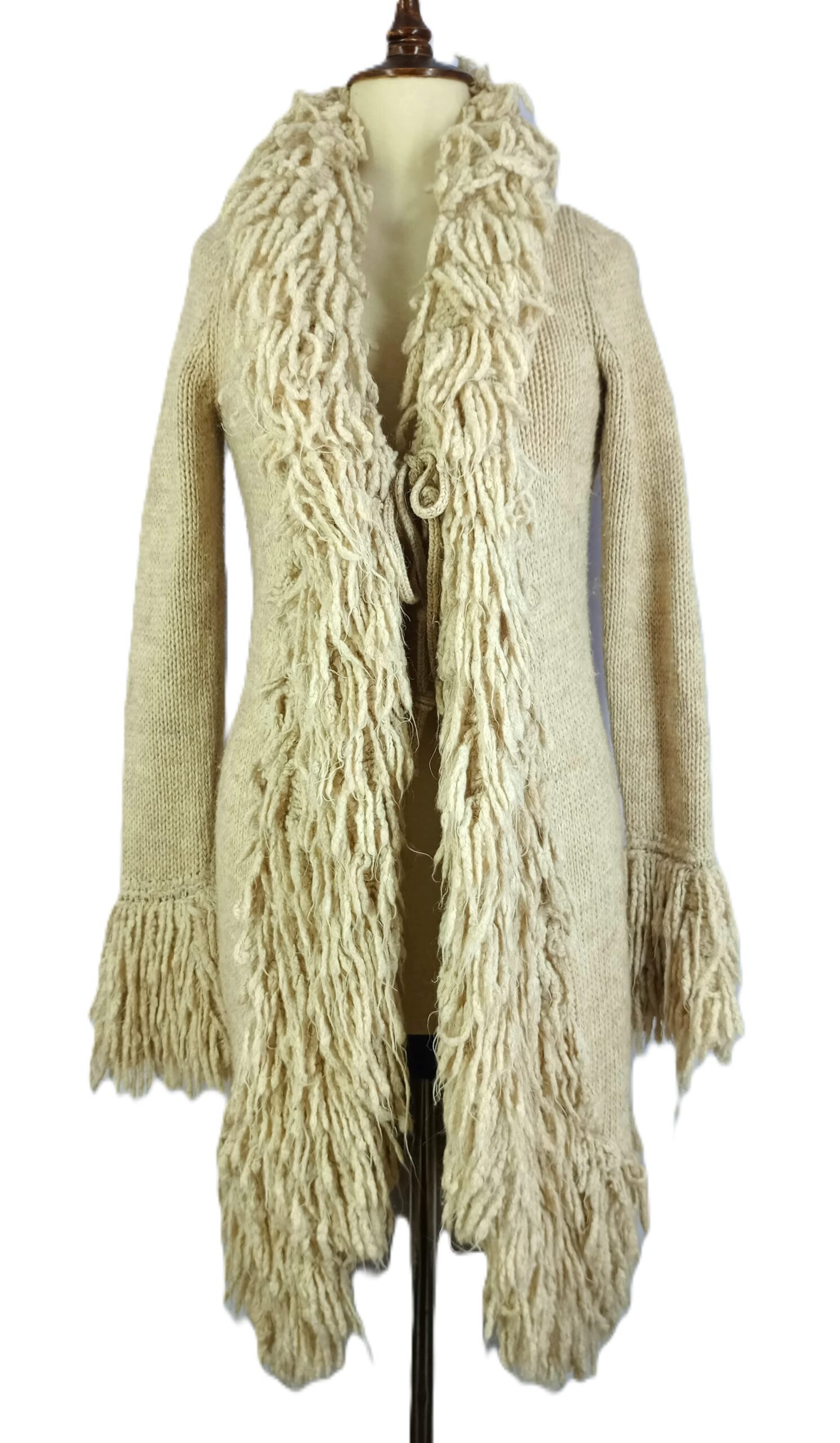 Women's Open Cardigan - 10000 BC Style (Raw Wool)