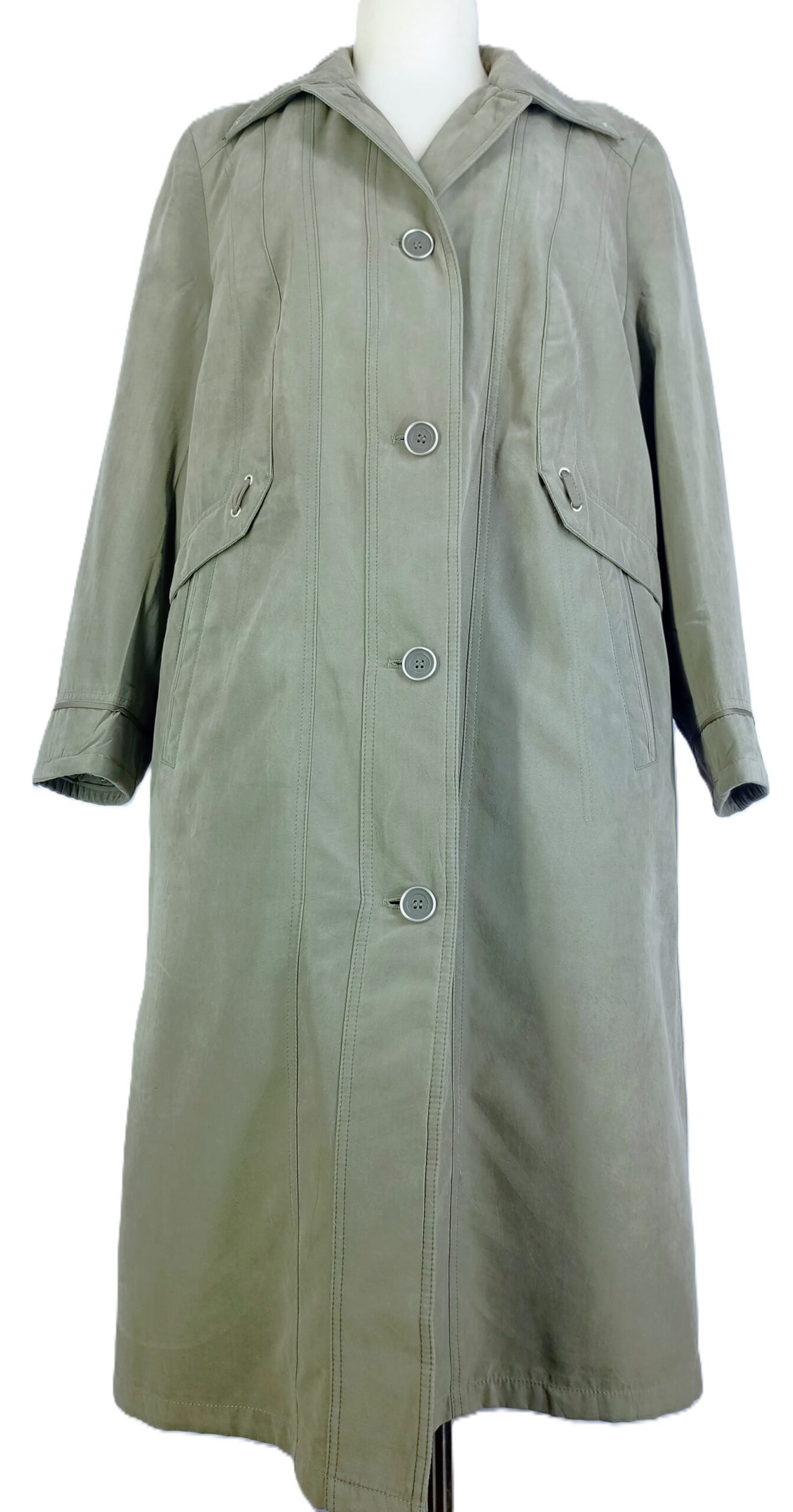Women's Maxi Coat with Warm Removable zip Attached Warm Lining (Soft Material with Stone Wash Look)