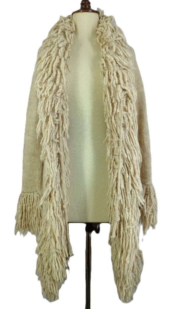 Women's Open Cardigan - 10000 BC Style (Raw Wool) - Image 3