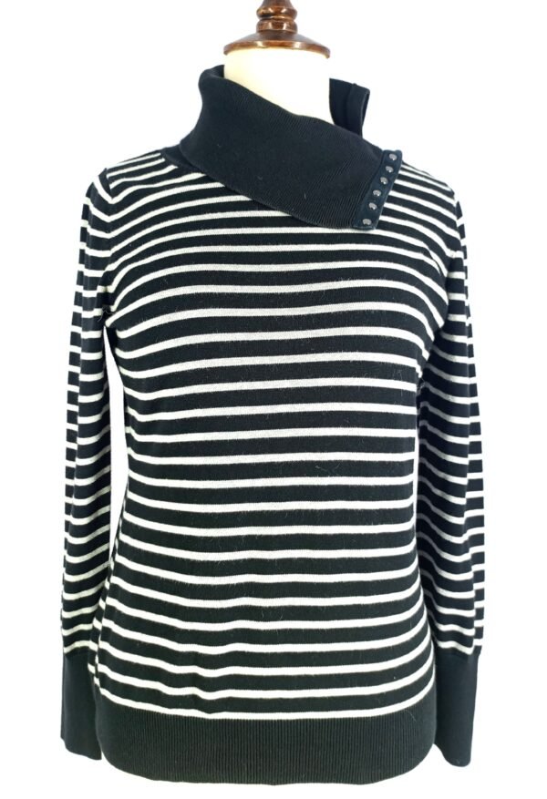 Women's Open Sided Highneck Pull Over Sweat Shirt