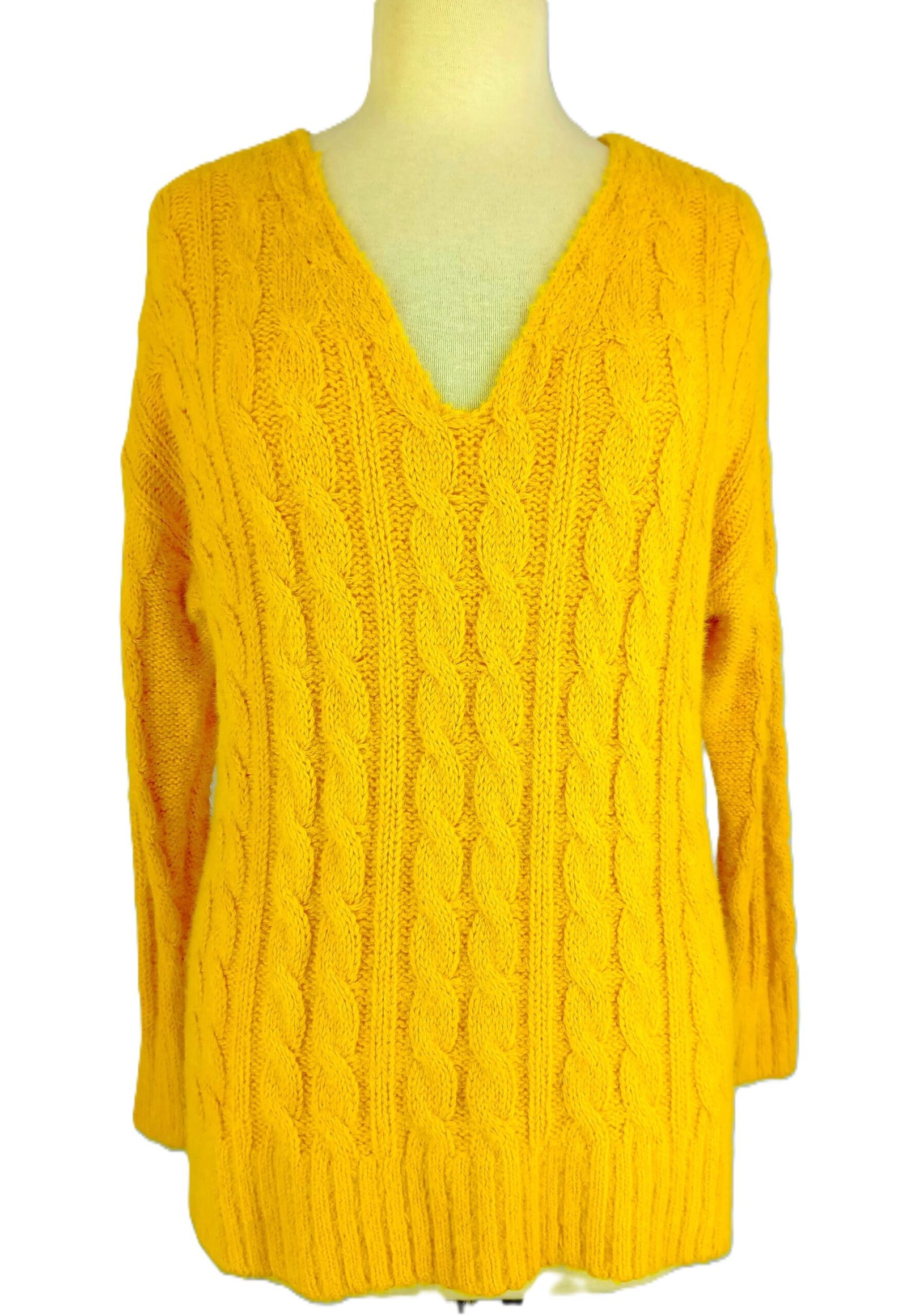Women's Pull Over, Loose Fit, Drop Shoulders, V Neck, Back long