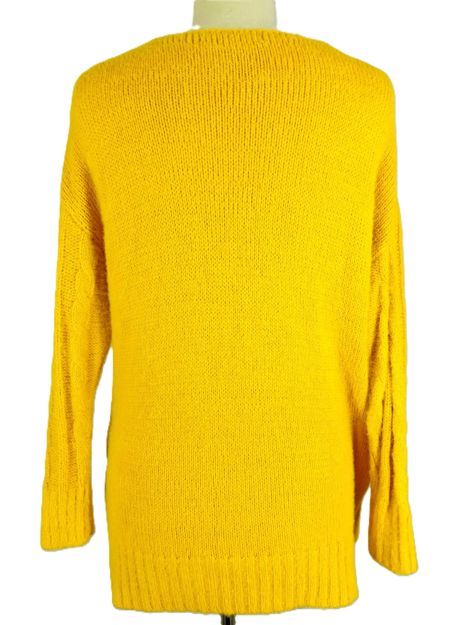Women's Pull Over, Loose Fit, Drop Shoulders, V Neck, Back long