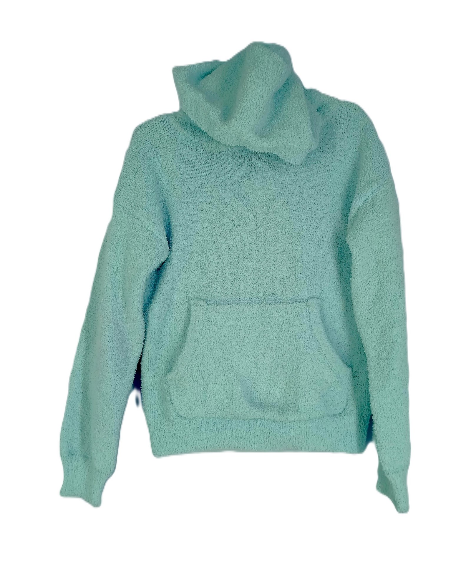 Kid's Plush Fleece Hooded Pullover with Open Front Pockets