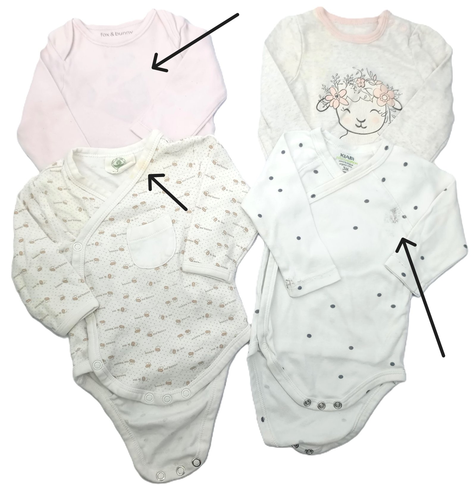Pack of 4 Full Sleeves Bodysuit