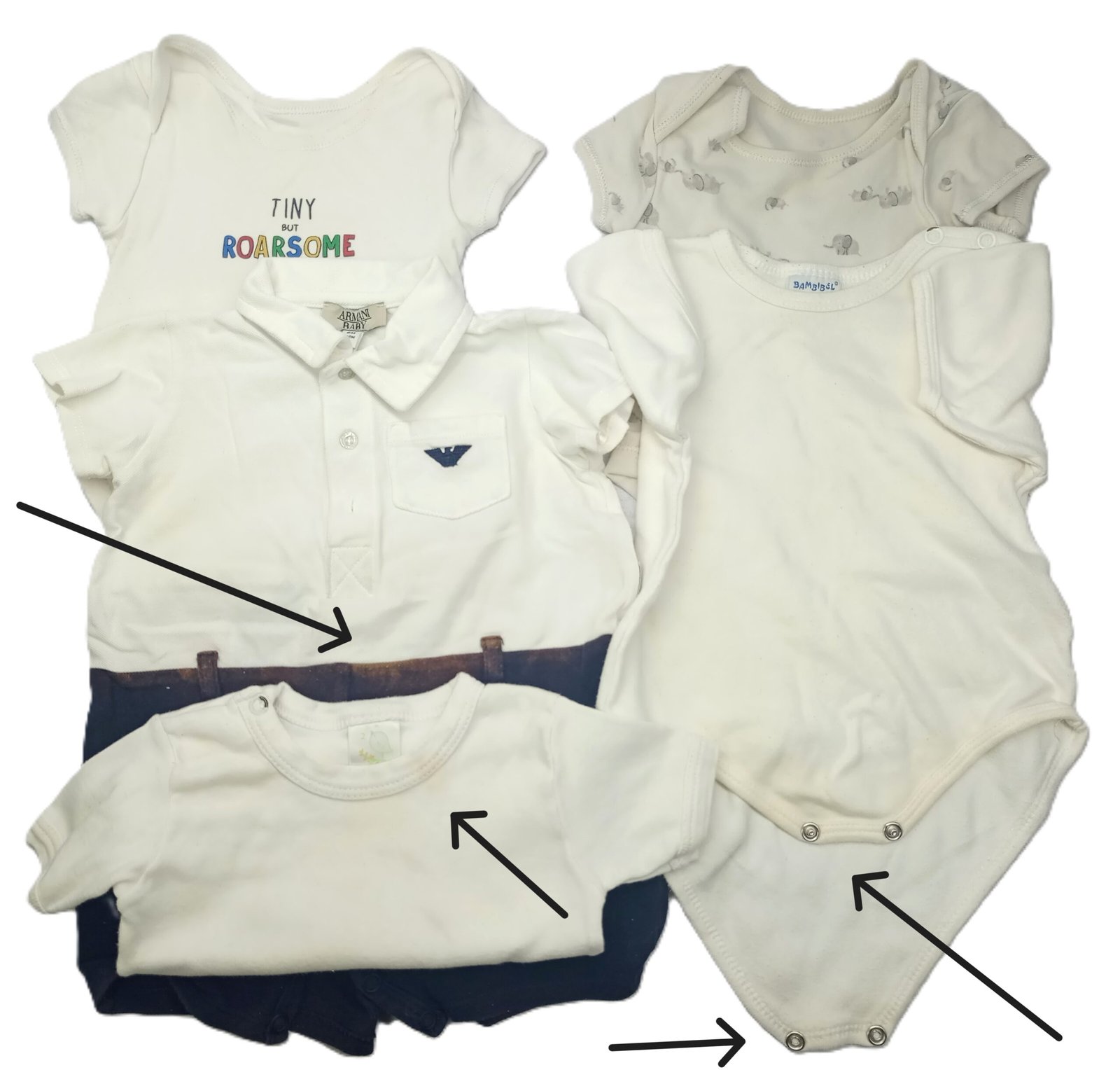 Pack of 5 Half Sleeve Bodysuits