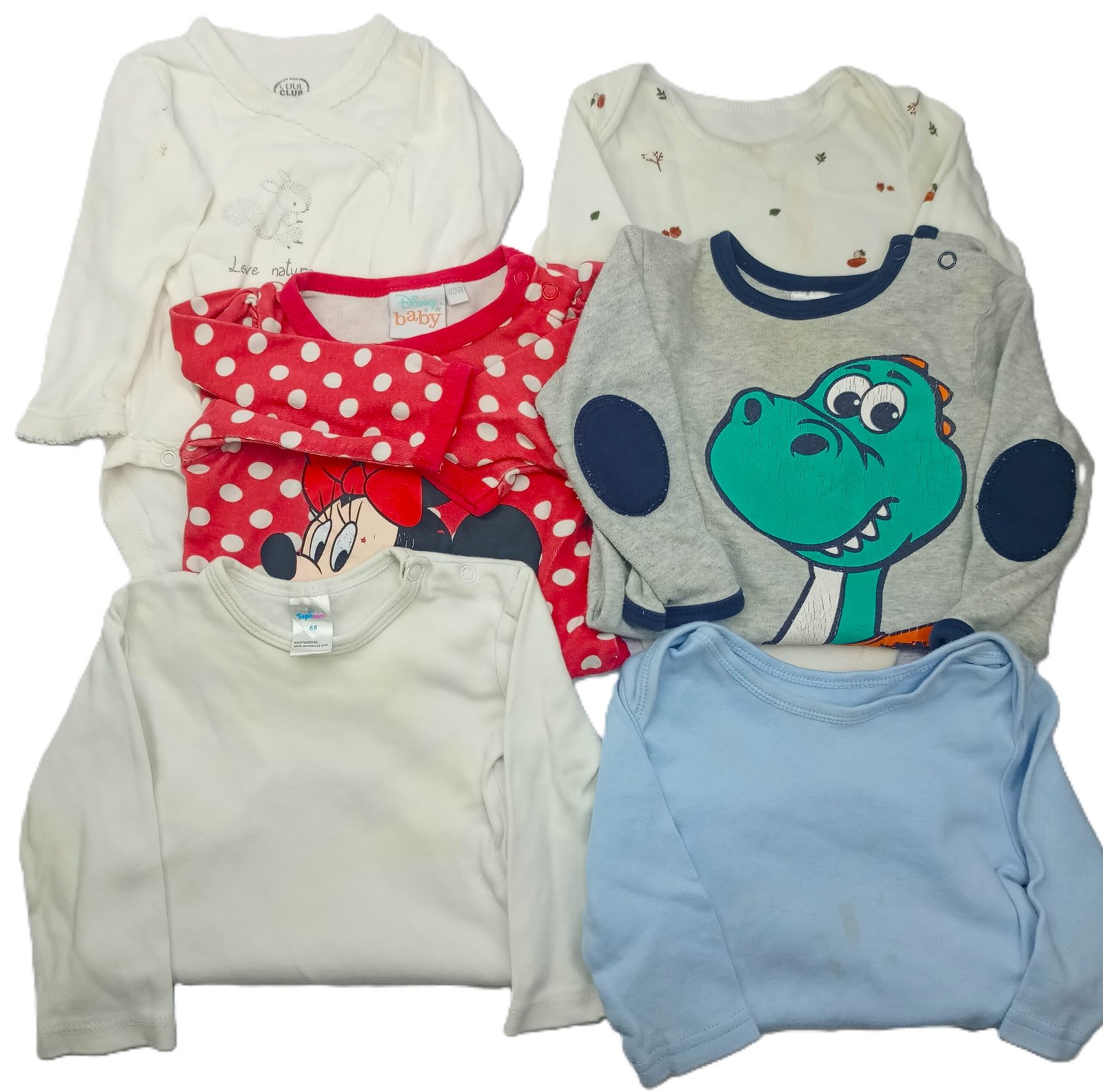 Pack of 6 - 5 Full Sleeve Bodysuits and a Shirt