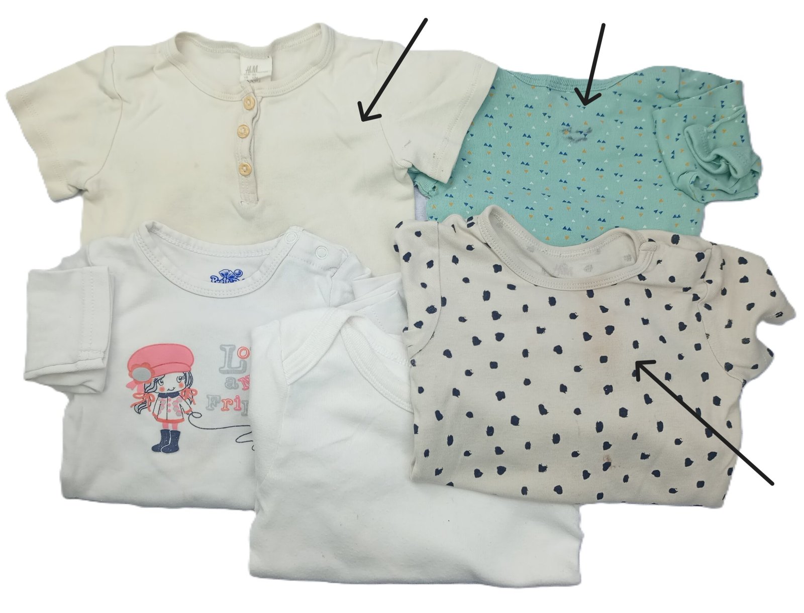 Pack of 5 - 3 Full Sleeves and 2 Half Sleeves Bodysuits