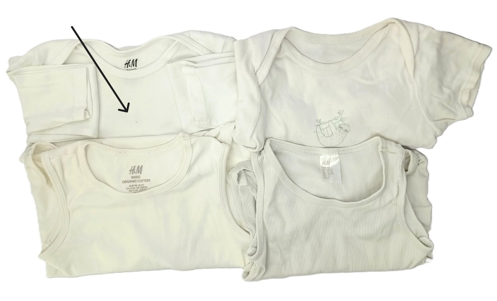 Pack of 4 - 2 Full Sleeves and 2 Sleeveless Bodysuits