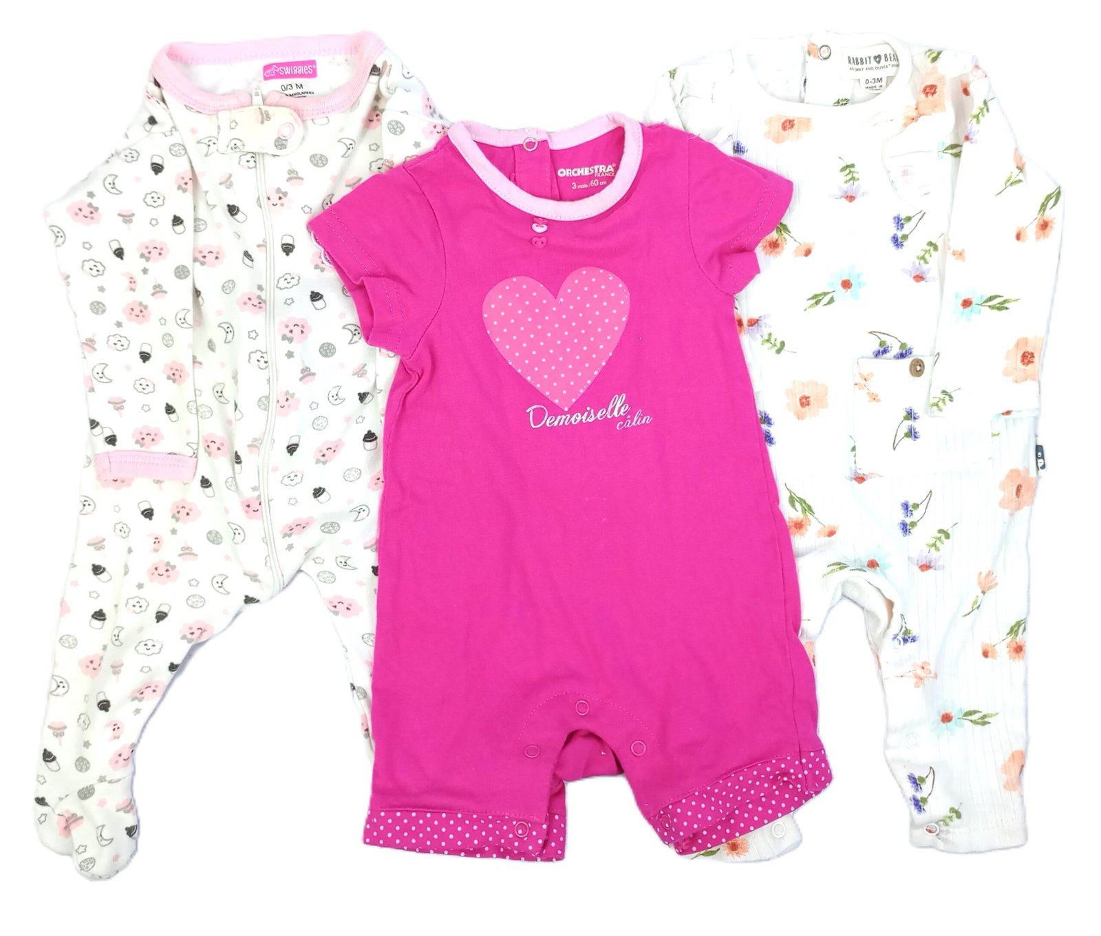 Pack of 3 Rompers (Girls Pack)