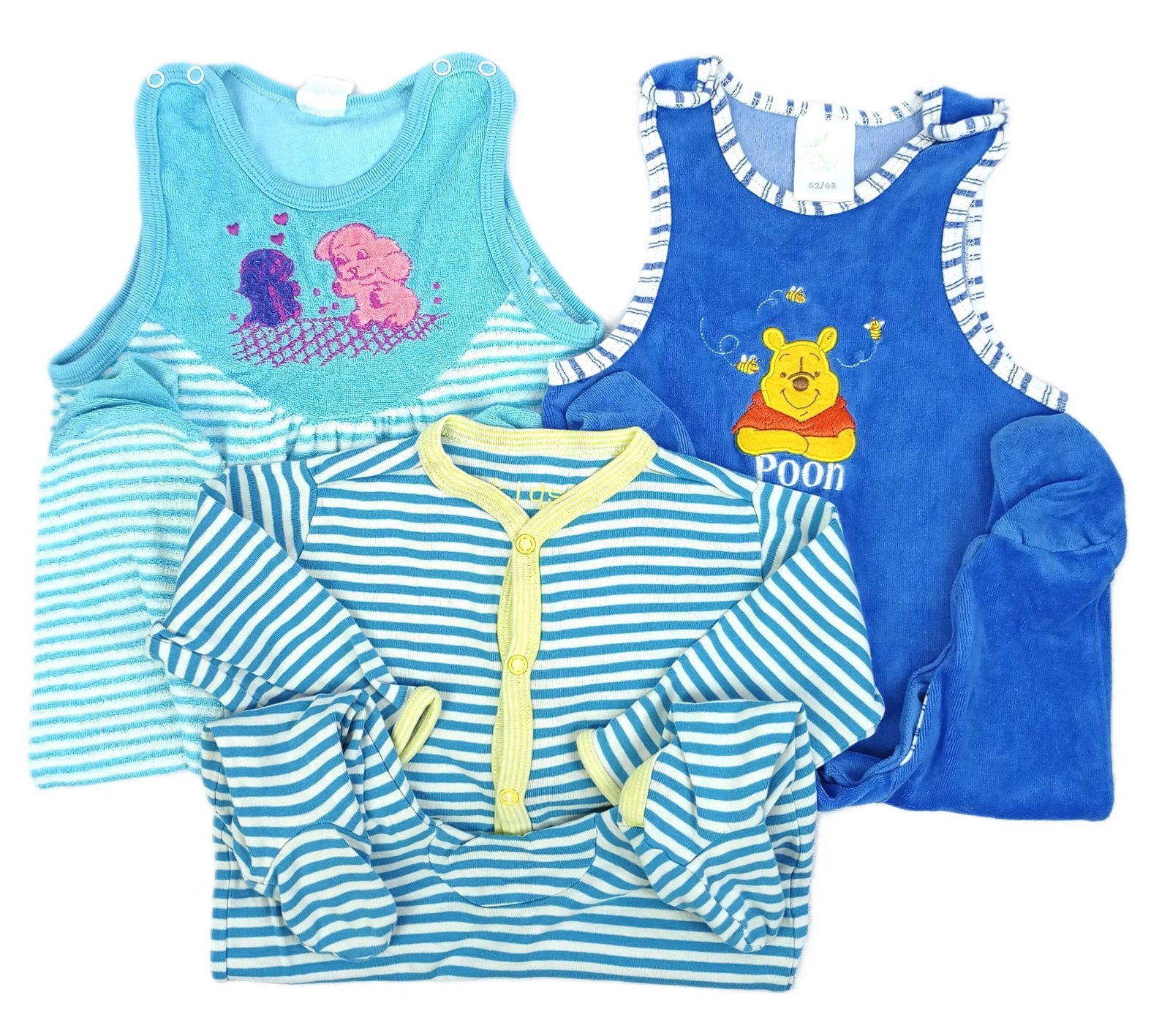 Pack of 3 Rompers (2 Sleeveless & a Fullsleeves)
