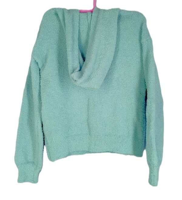 Kid's Plush Fleece Hooded Pullover with Open Front Pockets - Image 4