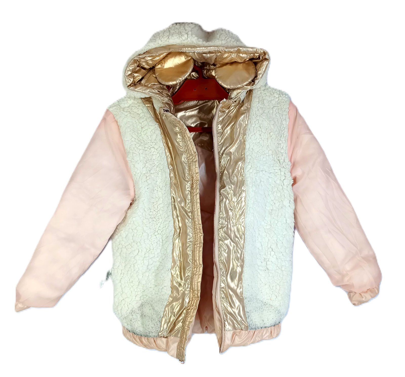 Kid's Hooded Jacket - Soft Outer Fabric - Faux Fur Lining Including Hood